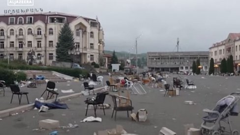 NA ULICAMA NEMA ŽIVE DUŠE: Snimci pustoši iz Nagorno-Karabaha (VIDEO)