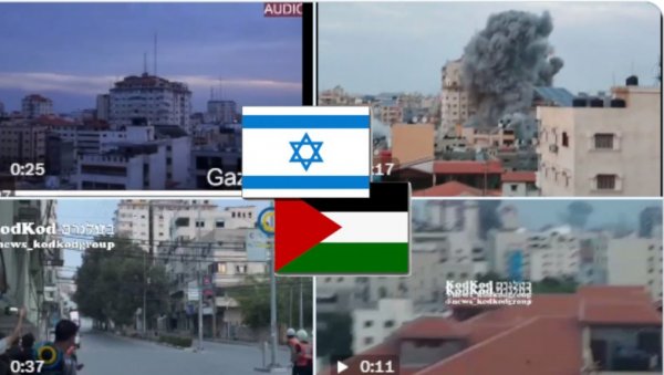 ЗГРАДЕ ПАДАЈУ ЈЕДНА ЗА ДРУГОМ: Застрашујући снимци гранатирања у појасу Газе (ВИДЕО)
