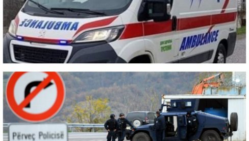 KURTIJEVA POLICIJA PONOVO ZAUSTAVILA SANITET: Brutalno izvukli vozača i medicinske radnike