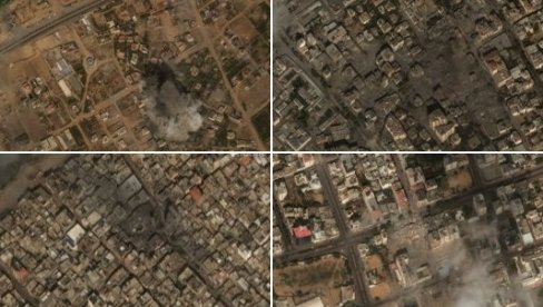 POGLEDAJTE JEZIVE SATELITSKE SNIMKE IZ GAZE - OSTAO SAMO PEPEO: Zgrade sravnjene sa zemljom nakon granatiranja Izraela (FOTO/VIDEO)