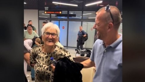 EMOTIVAN I NESVAKIDAŠNJI DOČEK NA AERODROMU: Baka se posle mnogo godina vratila u rodnu Srbiju (VIDEO)