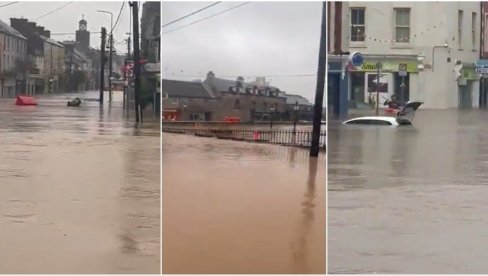 ULICE POD VODOM, VOJSKA NA TERENU: Oluja koja preti Britaniji već opustošila jednu zemlju (VIDEO)