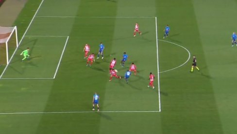 HLADAN TUŠ NA MARAKANI: Ovako je Lajpcig dao gol Crvenoj zvezdi na samom početku meča Lige šampiona (VIDEO)