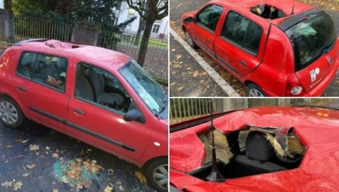 НЕВЕРОВАТАН ПРИЗОР ИЗ СТРАЗБУРА: Метеорит пао на аутомобил и направио велику штету (ФОТО/ВИДЕО)