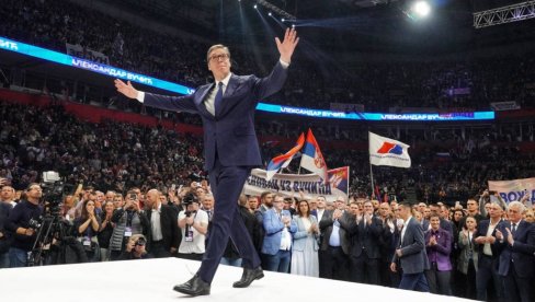 SVOJE NE DAMO NIKOME Vučić u Areni: Građani i ne sanjaju kakve smo pritiske izdržali (FOTO/VIDEO)