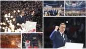 SRBIJA NE SME DA STANE: Vučić pred prepunom Arenom - Idemo da pobedimo! (FOTO/VIDEO)