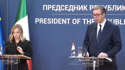 VUČIĆ I MELONI SE OBRATILI NAKON SASTANKA Predsednik poručio: U Srbiji možete da kažete bilo šta, osim da nismo dobri domaćini (FOTO/VIDEO)