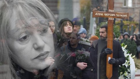 VOLIM TE MAMA... Potresne scene na sahrani Jelene Paunović - ćerka u suzama ispraća glumicu (FOTO)