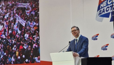 VUČIĆ GOVORIO PRED PUNIM SPENSOM: Skup liste Aleksandar Vučić - Srbija ne sme da stane (FOTO/VIDEO)