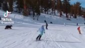 NOVA ZIMSKA DISCIPLINA: Skijanje sa medvedom - ljudi na stazi ostali u šoku od prizora (VIDEO)