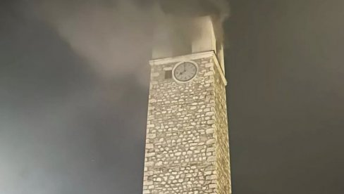 SPASEN JEDAN OD SIMBOLA PLJEVALJA: Brzom intervencijom vatrogasci ugasili požar na Sahat kuli
