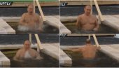 UŠAO U LEDENU VODU, PA SE PREKRSTIO TRI PUTA: Pogledajte kako se Putin okupao na Bogojavljenje (VIDEO)