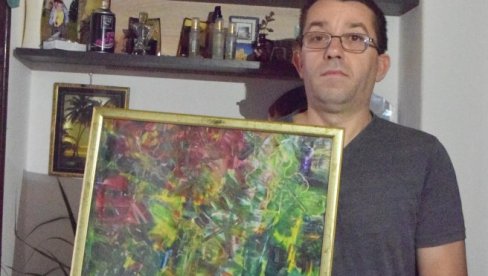 KUPAC SLIKE POMOGAO BI LEČENJU MOMIRA DODIĆA: Umetnik iz Jagodine poklonio svoje delo prijatelju obolelom od melanoma (FOTO)