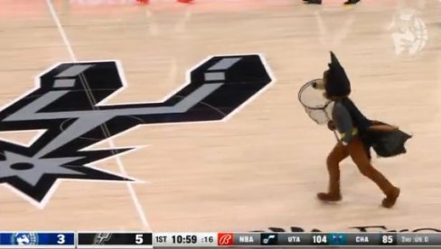 ХИТ! Слепи миш прекинуо меч у НБА лиги, маскота обучена као бетмен га јурила по  терену (ВИДЕО)