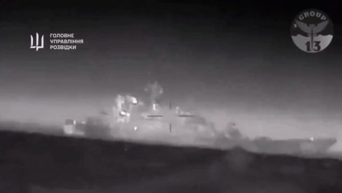 ВЕЛИКИ УДАРАЦ ЗА МОСКВУ: Украјина уништила руски брод у Црном мору, појавио се снимак акције (ВИДЕО)