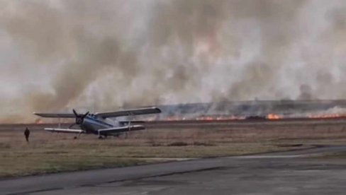 IZBEGNUTA KATASTROFA NA VRŠAČKOM AERODROMU: Poljski požar juče umalo zapalio njihovu benzinsku pumpu