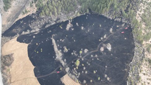 ОСТАЛО ЗГАРИШТЕ: Угашен шумски пожар у Ибарској клисури (ФОТО)