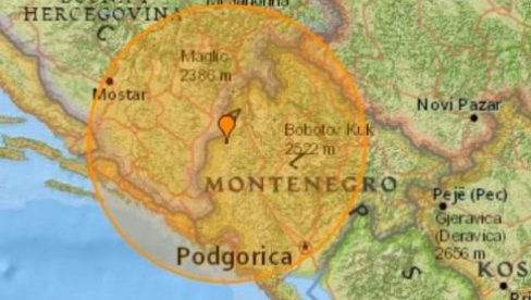 OVO NE PRESTAJE DA TRESE Serija zemljotresa u Crnoj Gori nakon potresa jačine 5,7 stepeni