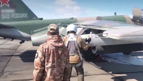 РУСКА АВИЈАЦИЈА НА ДЕЛУ: Објављени снимци приказују пилоте како дижу авионе Су-25 у ваздух (ВИДЕО)