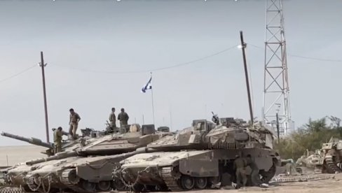 ИЗРАЕЛСКИ ТЕНКОВИ: Примећени у близини границе са Газом након повлачења из Кан Јуниса (ВИДЕО)