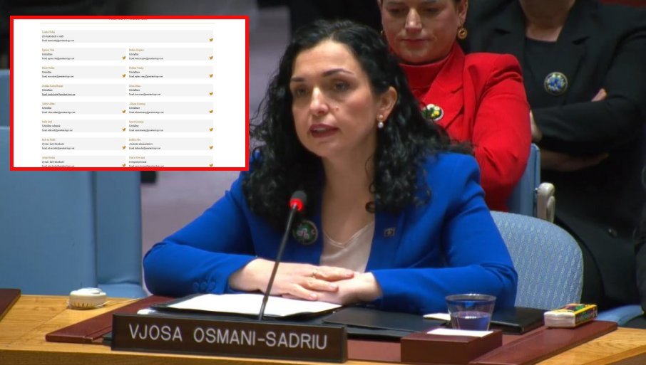 DOKAZ CRNO NA BELO: Pogledajte kako je Vjosa Osmani bezočno lagala na sednici SB UN o Kosovu (FOTO)