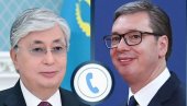 O POSETI I SARADNJI U OBLASTI VEŠTAČKE INTELIGENCIJE: Vučić razgovarao sa predsednikom Kazahstana (FOTO)