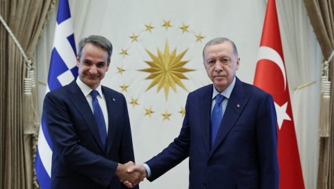 ЕРДОГАН НА САСТАНСКУ СА МИЦОТАКИСОМ У АНКАРИ: Прва посета грчког премијера Турској након пет година