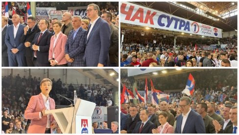 OBRAĆA SE PREDSEDNIK: Izborna lista „Aleksandar Vučić - Čačak sutra“ održava miting (FOTO/VIDEO)