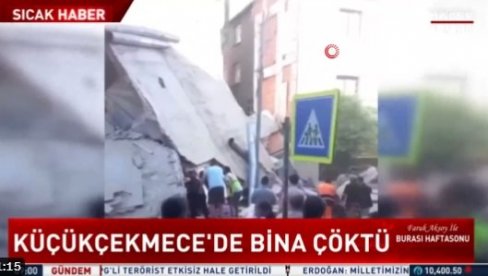PRVI SNIMAK SRUŠENE ZGRADE U ISTANBULU: LJudi zarobljeni ispod ruševina (VIDEO)