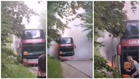 DECA SU SE IGRALA UPALJAČEM?! Oglasio se prevoznik nakon što se autobus sa osnovcima zapalio kod Vrnjačke Banje