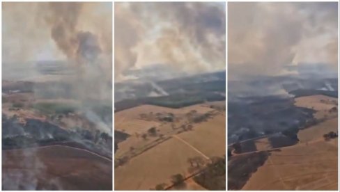 СТРАВИЧНИ СНИМЦИ ОГРОМНОГ ПОЖАРА: Угрожено на десетине градова, формиран комитет за ванредне ситуације (ВИДЕО)