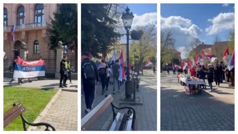 ВЕЛИЧАНСТВЕНО! Овако су Новосађани који пешаче ка Београду дочекани у Сремским Карловцима (ВИДЕО)