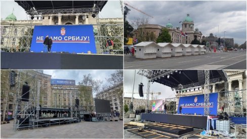 НЕ ДАМО СРБИЈУ! ПРИПРЕМЕ У ПУНОМ ЈЕКУ: Београд се спрема за свенародни скуп - Централни дан у суботу (ФОТО/ВИДЕО)