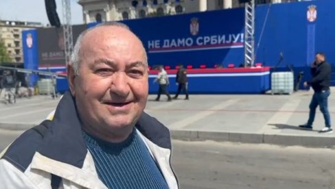 DOŠLI SMO DA PODRŽIMO SRBIJU I PREDSEDNIKA VUČIĆA!Samo jednu domovinu imamo i moramo je čuvati (VIDEO)