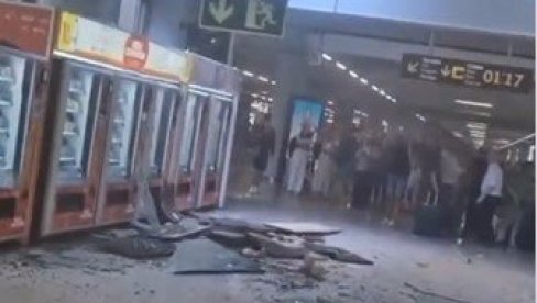 ПАНИКА НА АЕРОДРОМУ: Срушио се део крова, има повређених - хаос на Мајорци (ВИДЕО)