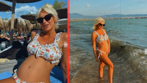 СВИ КОМЕНТАРИШУ ФИГУРУ: Трудна Ања Мит у уској хаљини - глумица грли стомак и блиста од среће (ФОТО)