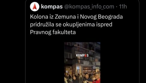 ВИШЕ ИМ ИН ЗЕМУН НИЈЕ СРБИЈА: Такву би Србију волели блокадери које подржавају Грухоњић и Јешић (ФОТО)