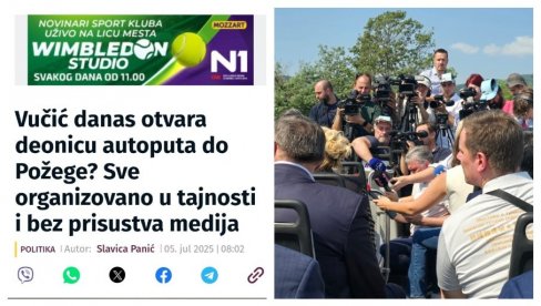 KAKO SAMO BESOMUČNO LAŽU: Nova kaže - Vučić organizovao tajno otvaranje puta, a prati ga dva autobusa novinara! (FOTO)