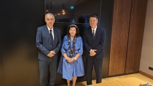 О ТЕШКОМ ПОЛОЖАЈУ СРБА НА КИМ: Представници Српске листе са специјалном изасланицом Велике Британије за западни Балкан