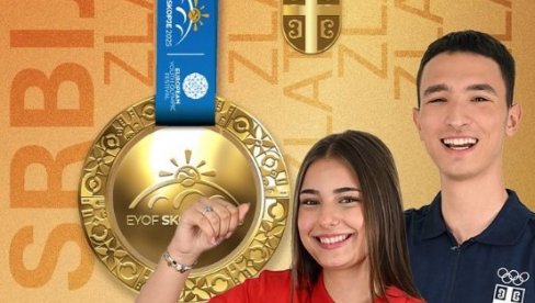 ZLATO! Anastasija Živković i Stefan Agović osvojili najsjajniju medalju na Evropskom olimpijskom festivalu mladih!