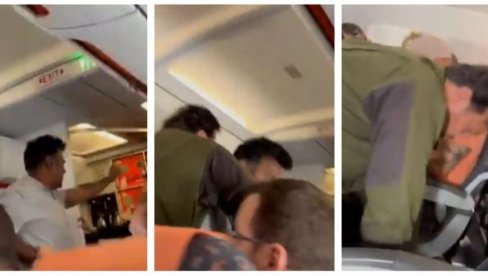 VIKAO JE - IMAM BOMBU I PORUKU ZA TRAMPA! Dramatičan snimak iz aviona - Srbin savladao putnika koji je pretio eksplozivom (VIDEO)