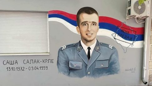 МУРАЛ САШЕ СЕЛАКА У ЧЕСТЕРЕГУ: У знак сећања на хероја