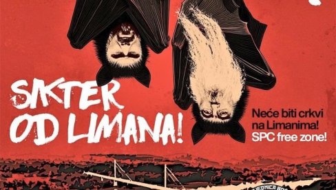 NEĆE BITI CRKVI NA LIMANIMA Brutalna antisrpska i antipravoslavna kampanja blokadera u Novom Sadu (FOTO)