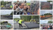 КАО НА ПИСТИ ЗА ФОРМУЛУ 1: Вучић обишао радове на брзој саобраћајници Слепчевић - Бадовинци  (ВИДЕО)