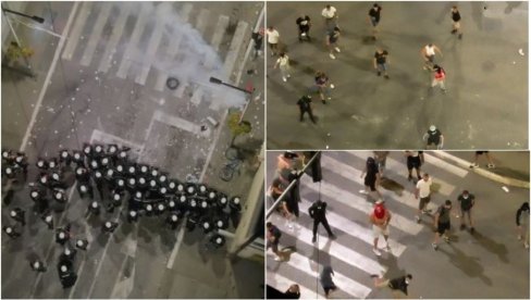 LINČOVANJE POLICIJE U VALJEVU KOJA MIRNO STOJI: Jezivi snimci nasilja blokadera terorista (VIDEO)