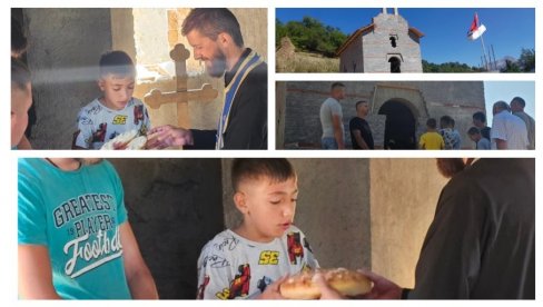 DOČEKALI BOGOMOLJU U SVOM SELU: U Sušiću na Šar planini prvi put presekli slavski kolač u svojoj crkvi (FOTO/VIDEO)