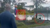 SLUČAJNOST? Ruska delegacija naletela na medveda na Aljasci - umesto da beže, oni mu krenuli u susret (VIDEO)
