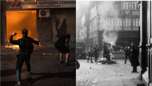 БЛОКАДЕРИ У СРБИЈИ ПО УГЛЕДУ НА НАЦИСТЕ! Користе исти план - ево како су у Трећем рајху паљене страначке просторије и нападане куће