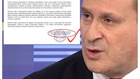 Стаменковић није смео да потпише саопштење ВСТ којим се осуђује напад на просторије тужилаштва у Ваљеву