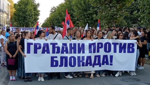 УСТАО ЈЕ ЈУГ: Грађани против блокада у великом броју у Бујановцу (ФОТО)